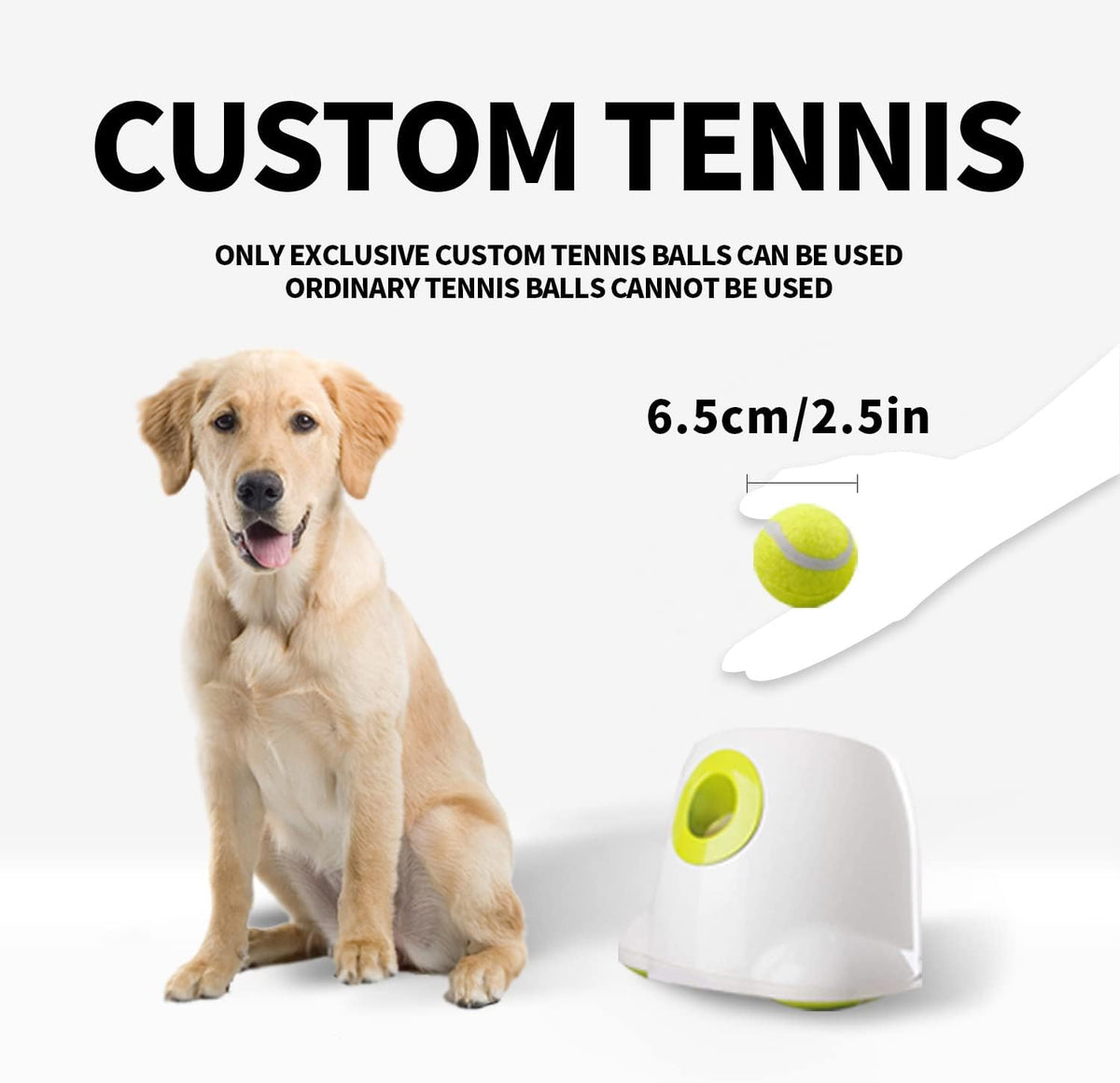 Automatic Ball Thrower for Dogs with 3 Tennis Balls K6517