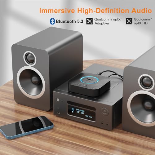 Bluetooth 5.2 Audio Receiver with RCA/3.5mm Outputs C458319