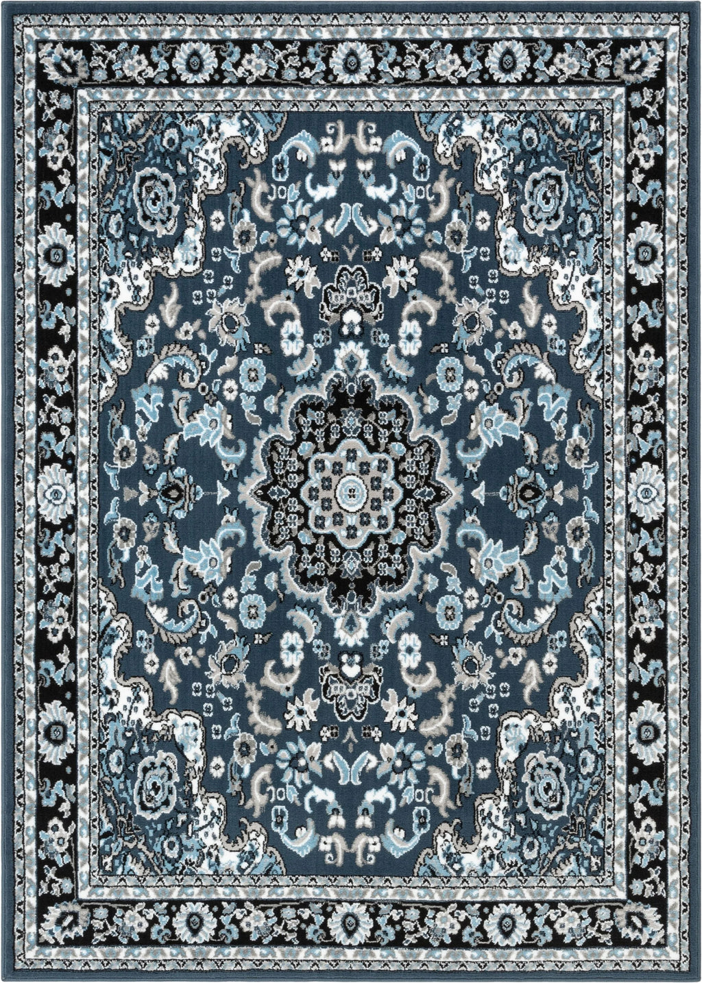 Persian Blue Traditional Medallion Area Rug M13284