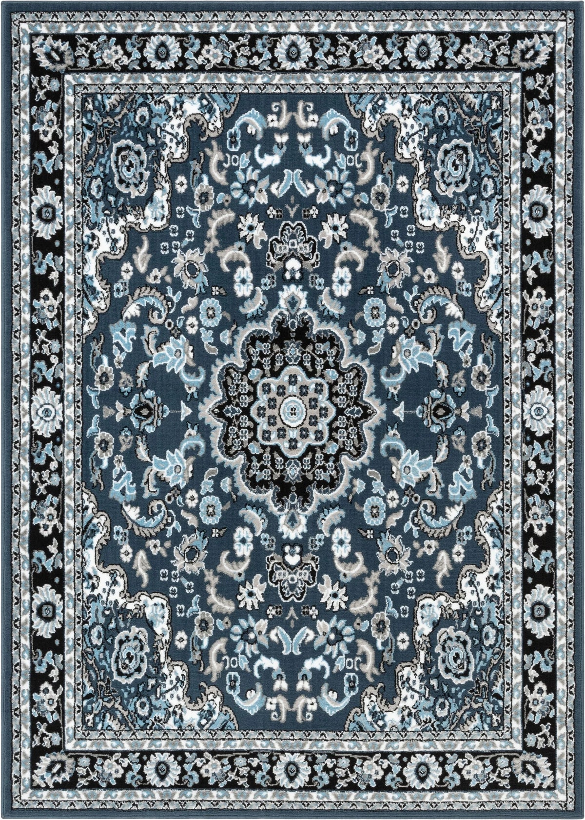 Persian Blue Traditional Medallion Area Rug M13284