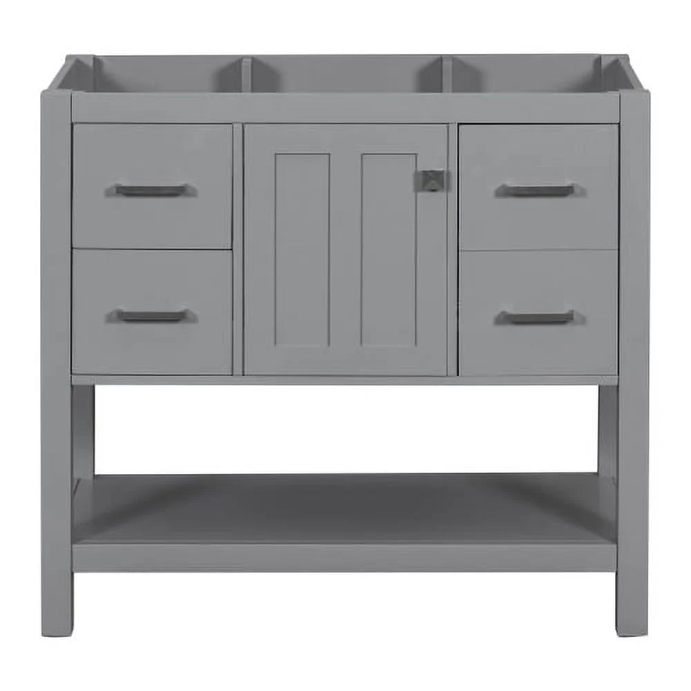 36" Gray Modern Bathroom Vanity with USB W5969