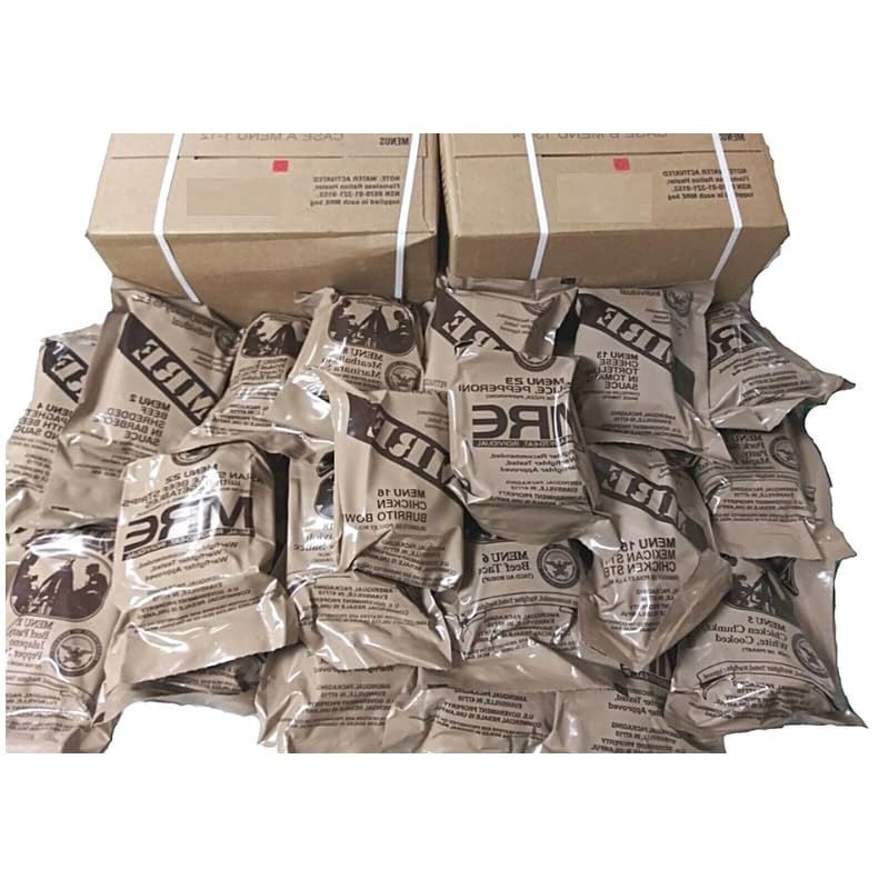 MRE Meal Kit Bundle Cases with Heater - Inspection Date 2025 or Better D930
