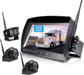 Wireless Backup Camera with 7 Inch DVR Quad Split Monitor, HD 1080P 3 Cameras Back Up System with Recording X7992