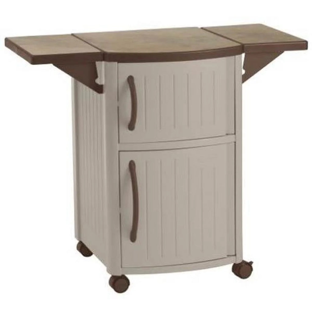 Portable Outdoor Patio Serving Station Table & Cabinet 2 Pack K185