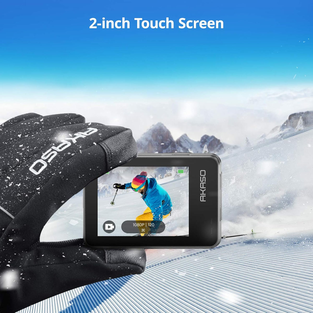 4K30FPS 20MP WiFi Action Camera with Touch Screen IPX8 Waterproof Camera EIS 2.0 External Mic with 2X 1350mAh Batteries J39673