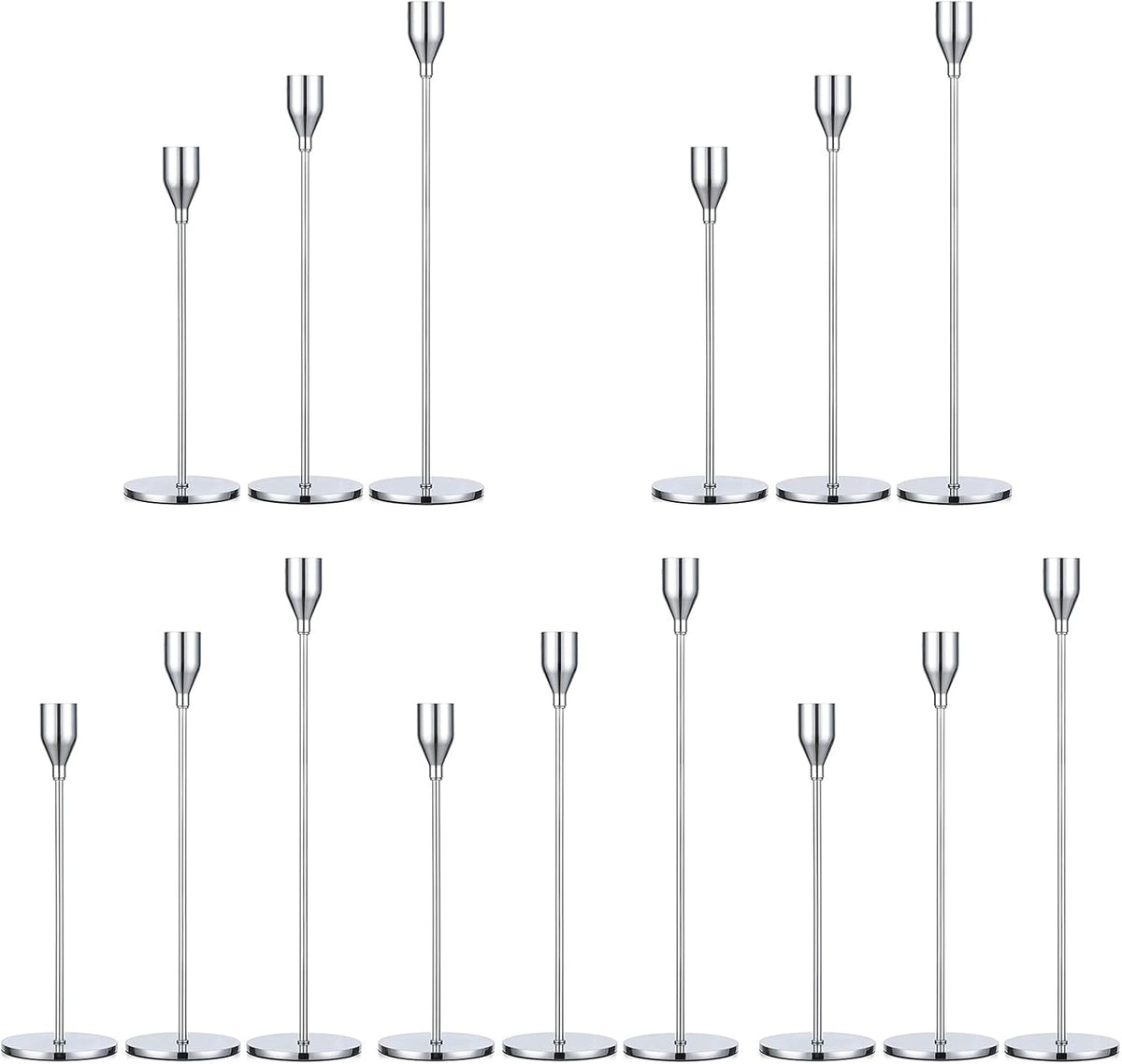Black Taper Candle Holders Set of 3 H660