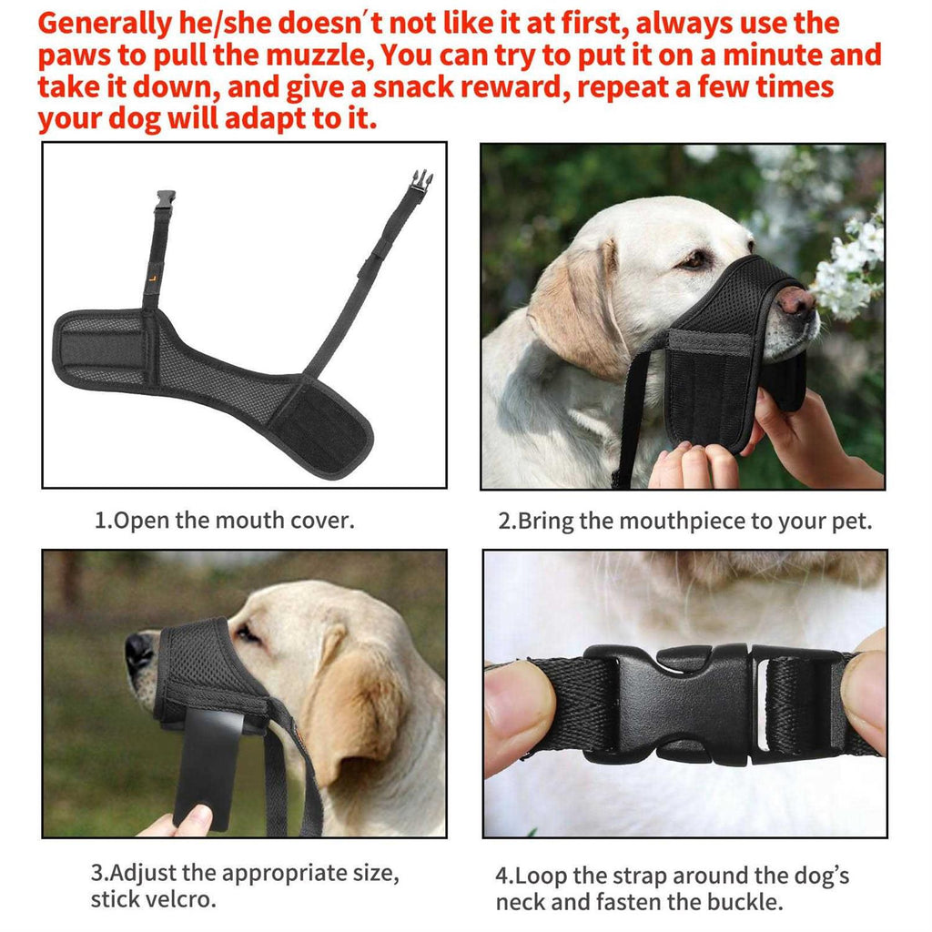 Soft Nylon Adjustable Dog Muzzle U7309