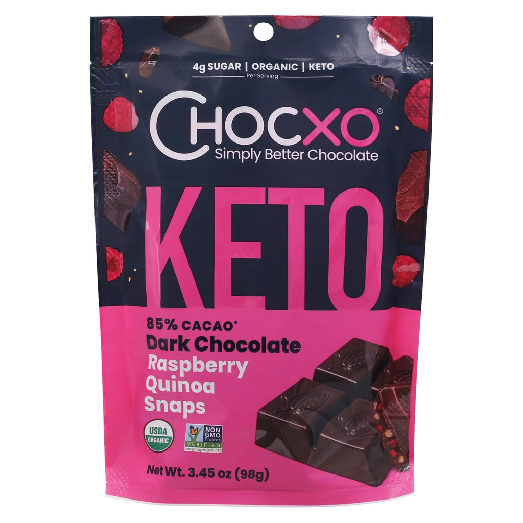 85% Cacao Dark Chocolate Raspberry Quinoa Snaps R46750