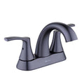 Centerset Double-Handle High-Arc Bathroom Faucet in Matte Black V8700