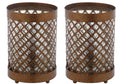 Gold Hurricane Lamp Set of 2 T8321