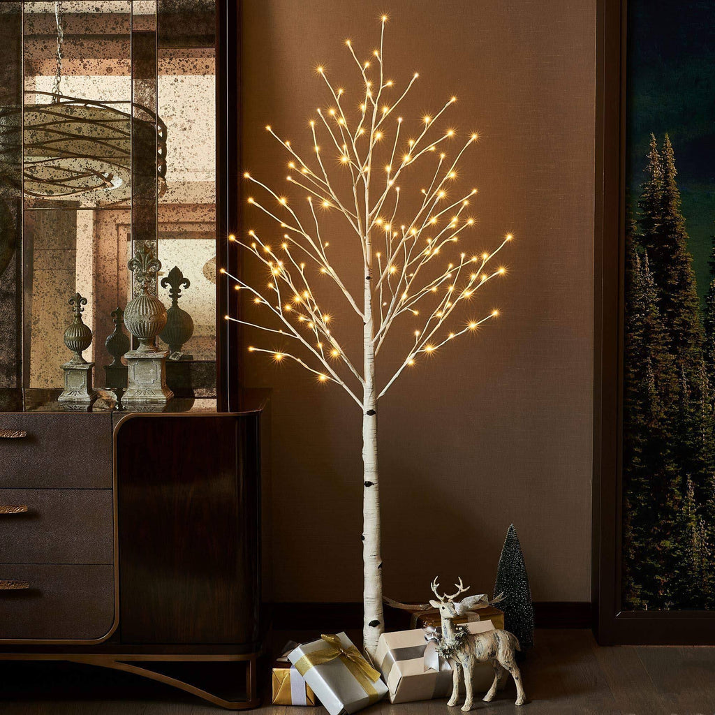 Lighted White Birch Tree 6ft Z564058