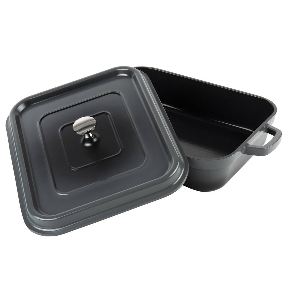 Lightweight Cast Aluminum Roaster Pan with Lid, 5 Quart, Gray G68149