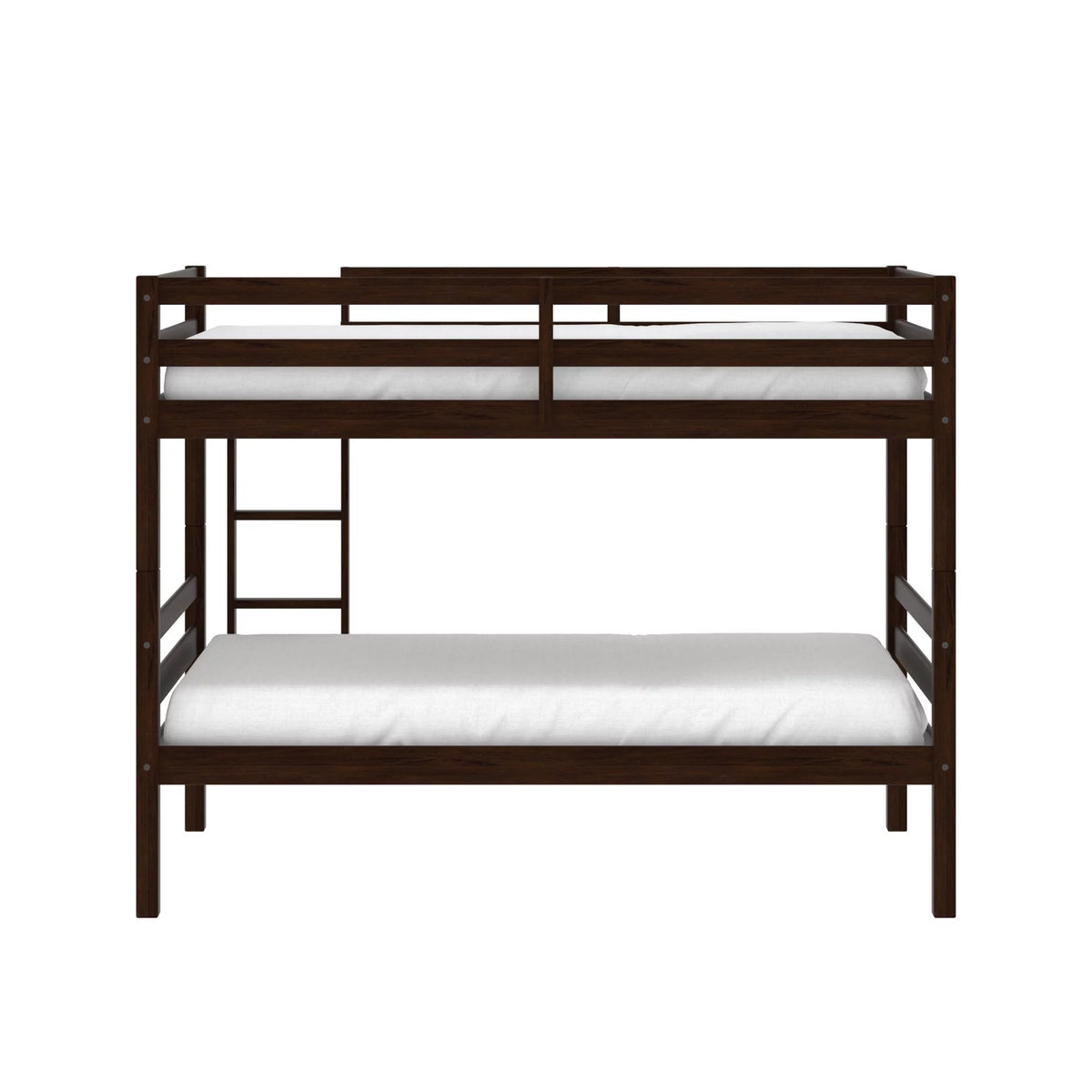 White Wood Twin over Twin Convertible Bunk Bed P6436