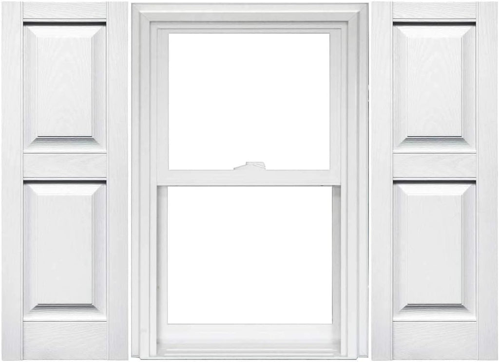 Raised Panel Vinyl Shutters 1 Pair 14.75 x 59 Classic Blue T7503