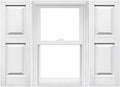Raised Panel Vinyl Shutters 1 Pair 14.75 x 59 Classic Blue T7503