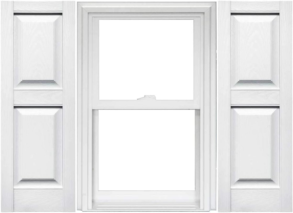 Raised Panel Vinyl Shutters 1 Pair 14.75 x 59 Classic Blue T7503
