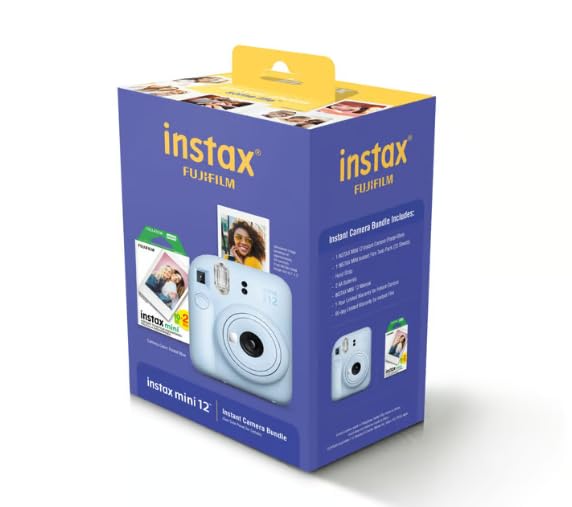 Blue Instant Camera with 20 Sheets Film X136844