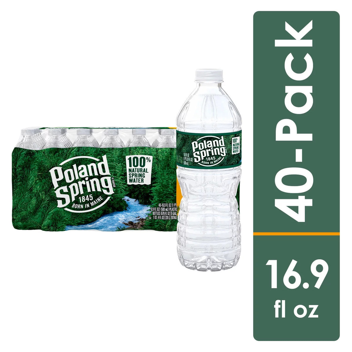 16.9 Fl Oz 40 Count Natural Spring Water Y836349