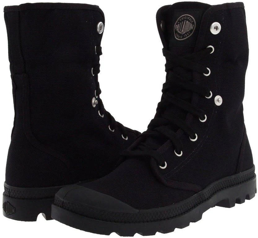 Black Canvas Boots T43548
