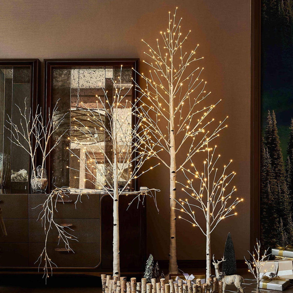 Lighted White Birch Tree 6ft Z564058