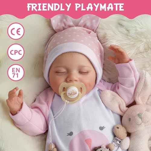 20-Inch Realistic Newborn Vinyl Reborn Baby Doll M57392
