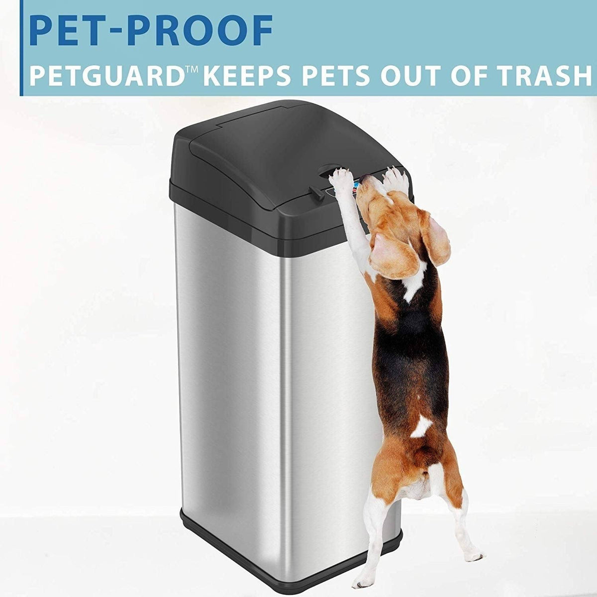 13 Gallon Stainless Steel Sensor Trash Can T38858