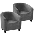 Stretch Velvet Club Chair Slipcover E391