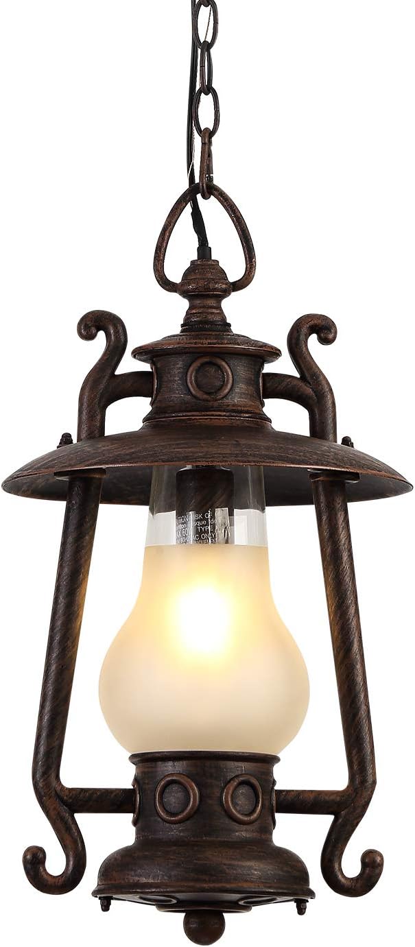 Vintage Outdoor Post Light with Frosted Glass X4958