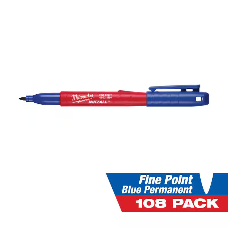 Blue Fine Point Permanent Marker 108-Pack Y633553