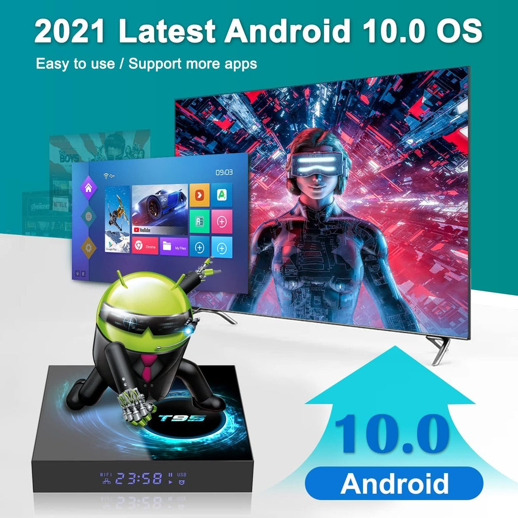 2 Pack 4GB 64GB Android TV Box with Dual WiFi B28000