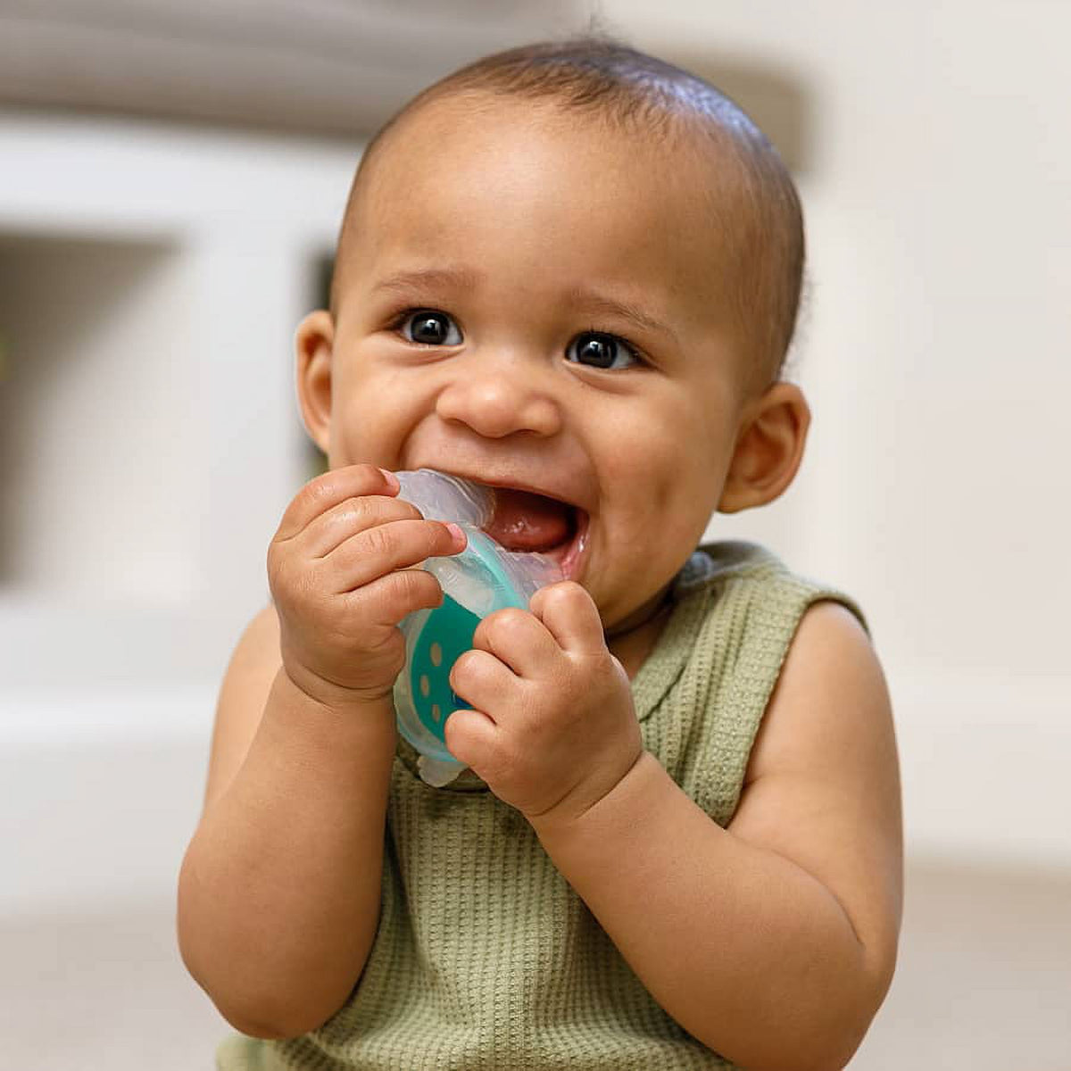 Teal Narwhal Baby Teether & Massager C47863