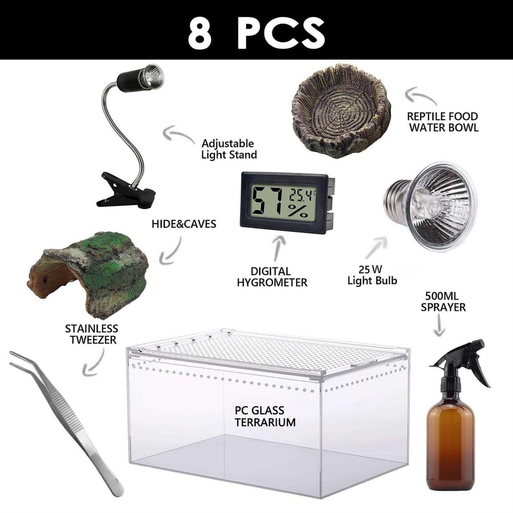 Reptile Terrarium Amphibian Tank Starter Kit Q1180