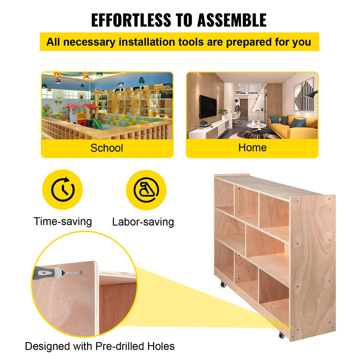 Wooden 8 Grids Storage Cabinet G53062