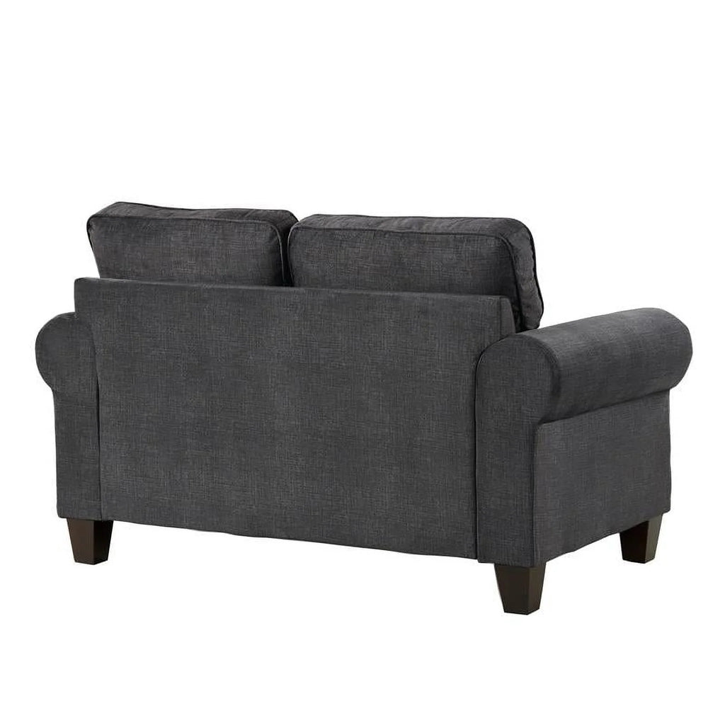 Dark Gray Microfiber Loveseat S677954