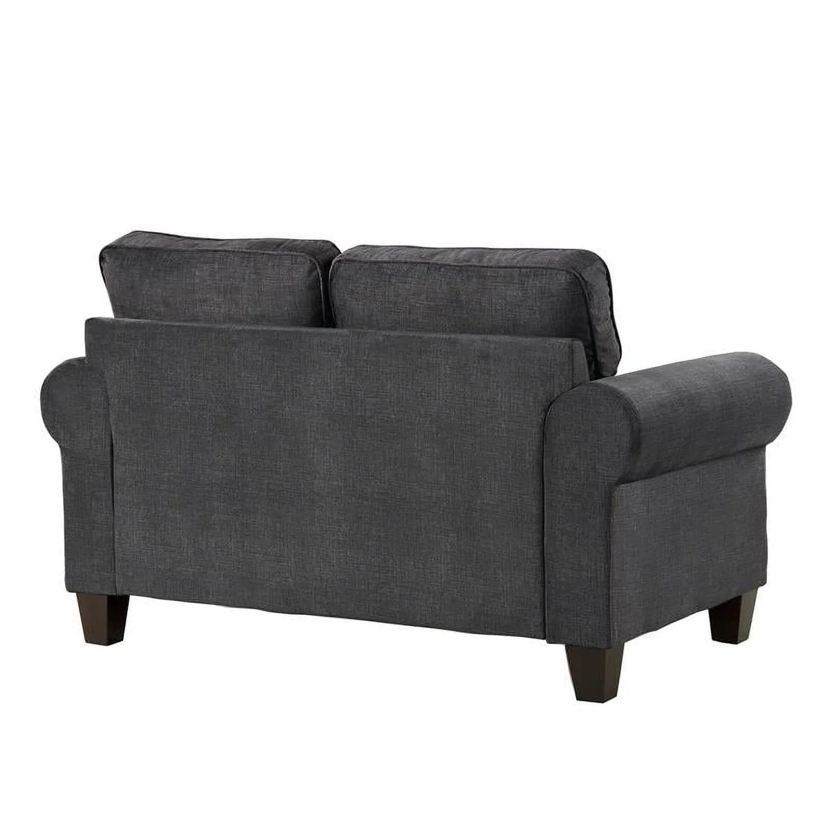 Dark Gray Microfiber Loveseat S677954