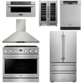 36 Gas Range, Range Hood, Refrigerator, Dishwasher, Microwave and Wine Cooler E993