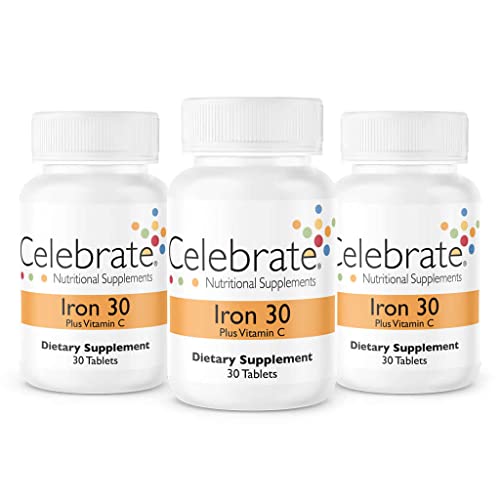 Iron with Vitamin C Non-Chewable Tablets, 30 mg, 90 Count U878