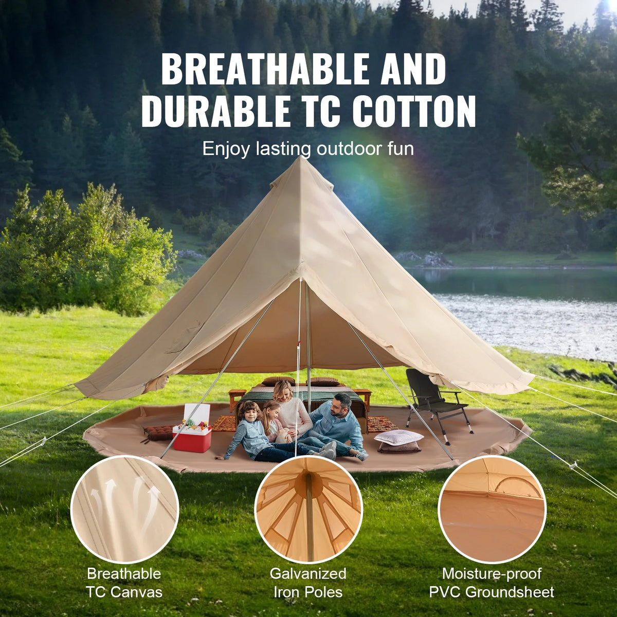 Canvas Bell Tent 4-Season with Stove Jack D820080