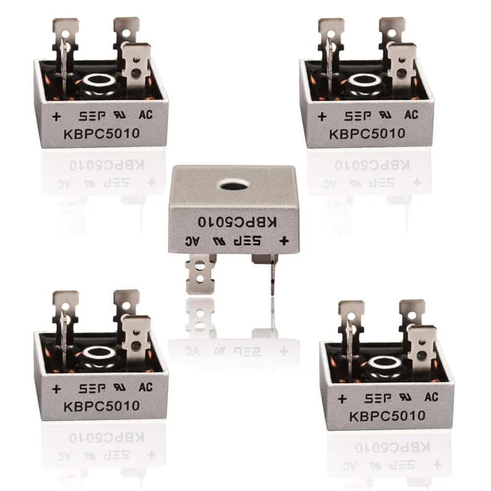5/10Pcs 1000V 50A Metal Case Single Phase Diode Bridge Rectifier W66428