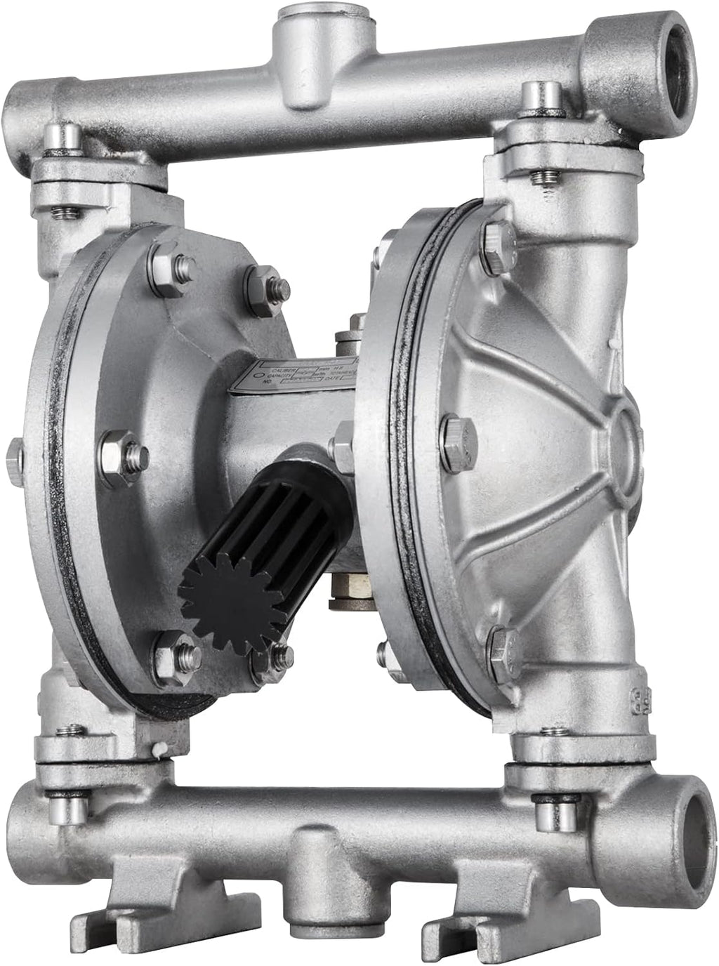 Air-Operated Double Diaphragm Pump 1/2 inch 304 Stainless Steel 12 GPM Max 115PSI Nitrile Diaphragm D13005