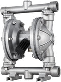 Air-Operated Double Diaphragm Pump 1/2 inch 304 Stainless Steel 12 GPM Max 115PSI Nitrile Diaphragm D13005