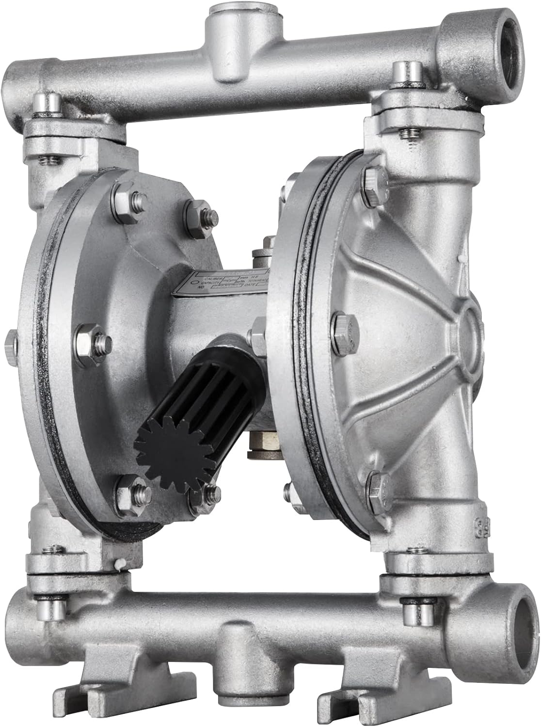 Air-Operated Double Diaphragm Pump 1/2 inch 304 Stainless Steel 12 GPM Max 115PSI Nitrile Diaphragm D13005