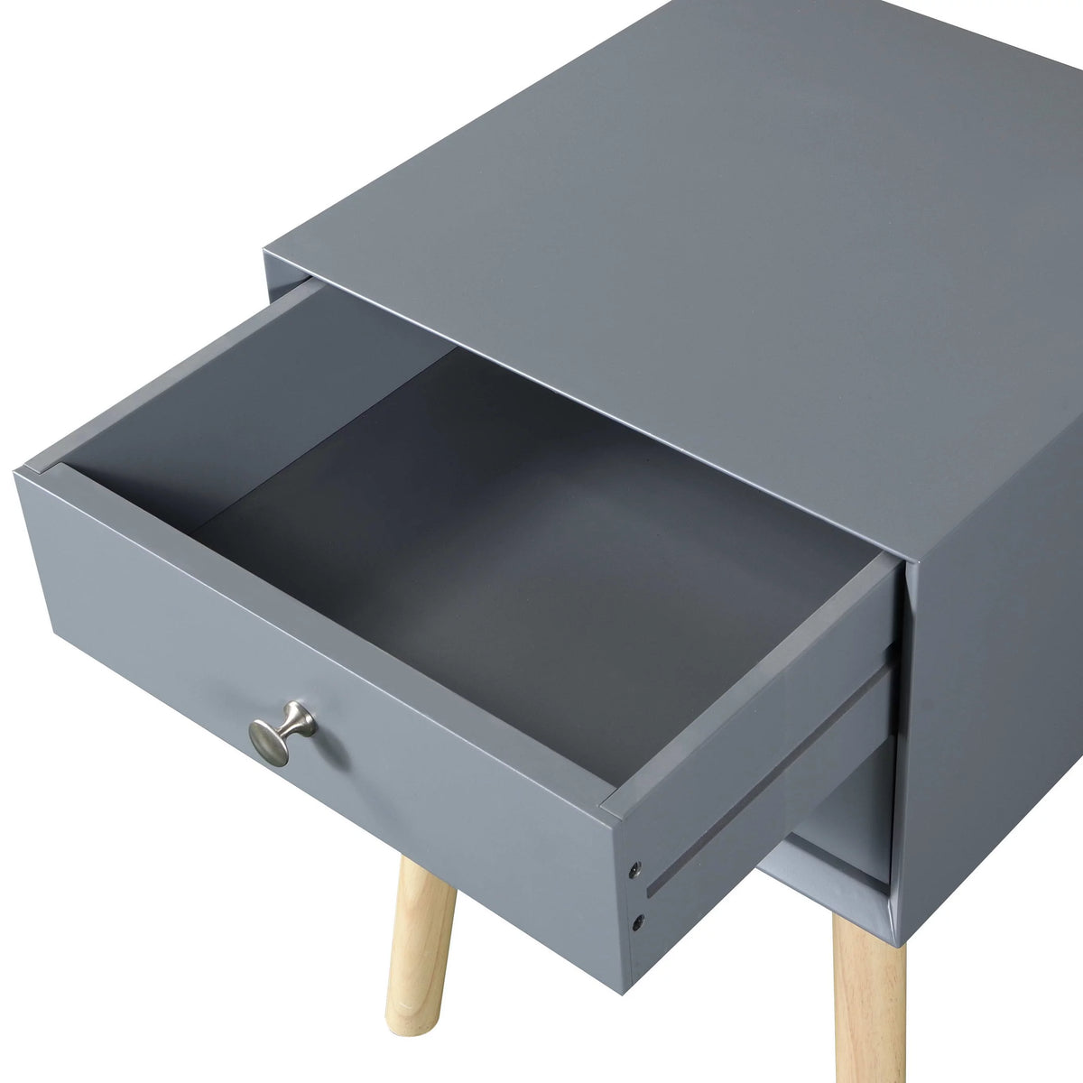 2 Drawer Rubber Wood Side Table K730