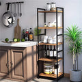 Tall Narrow 5 Tier Wood Iron Bookshelf A583222