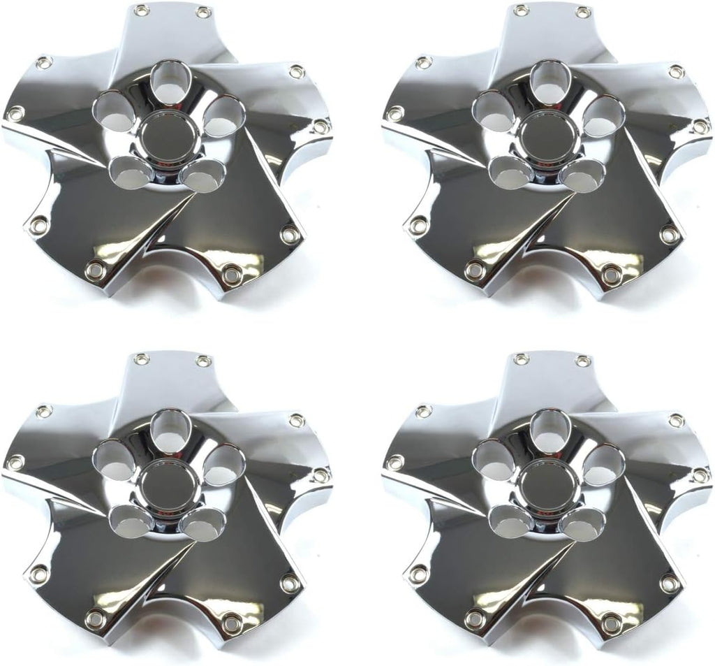 Set of 4 18 inch 5 Spoke Chrome Wheel Hub Center Caps J763227