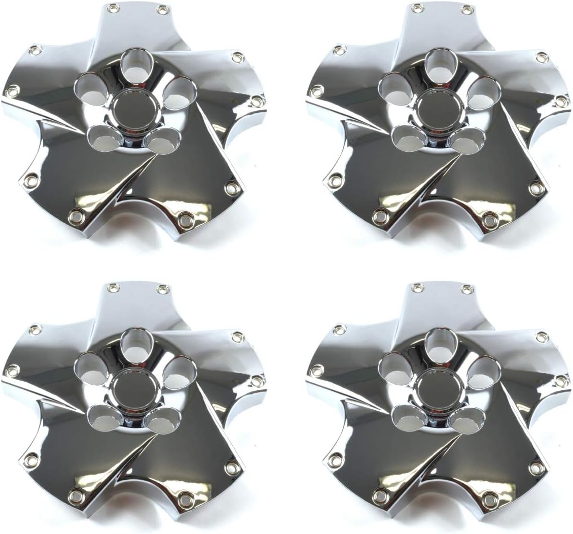 Set of 4 18 inch 5 Spoke Chrome Wheel Hub Center Caps J763227