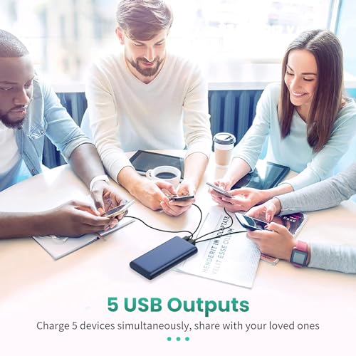 38800mAh LCD Display Power Bank with 5 USB Outputs and USB-C T95211