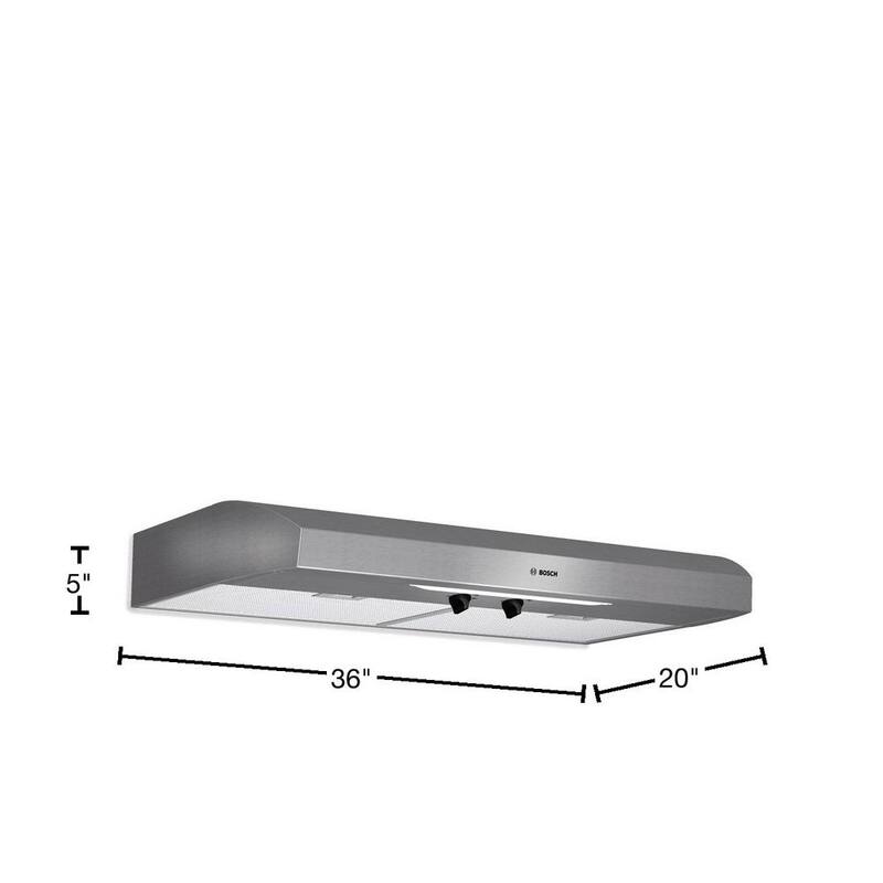 36 in. Undercabinet Range Hood with Lights in Stainless Steel O561