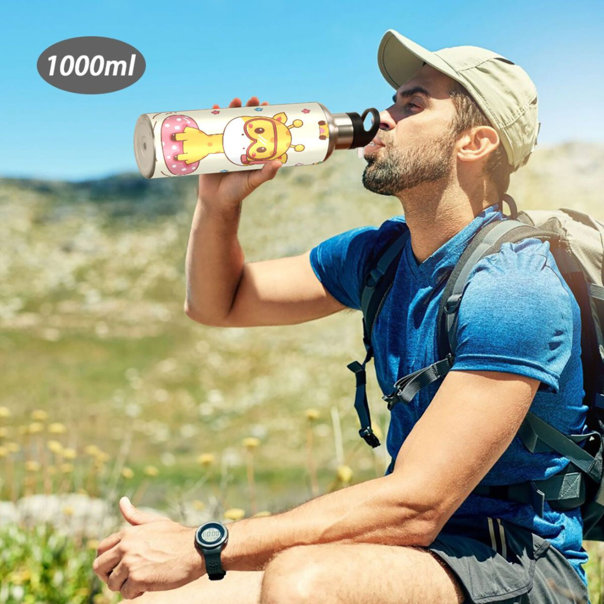 Stainless Steel Insulated Water Bottle with Straw Lid Z96804