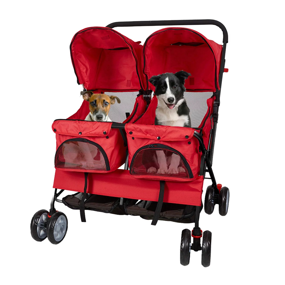 Blue Foldable Double Pet Stroller V993